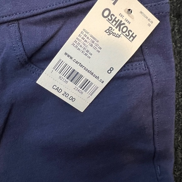 Carters Oshkosh B’gosh Uniform Pants Dark Blue Navy NWT Size 8 Girls. - Picture 4 of 5
